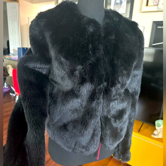 Faux fur black jacket - Picture 4 of 5
